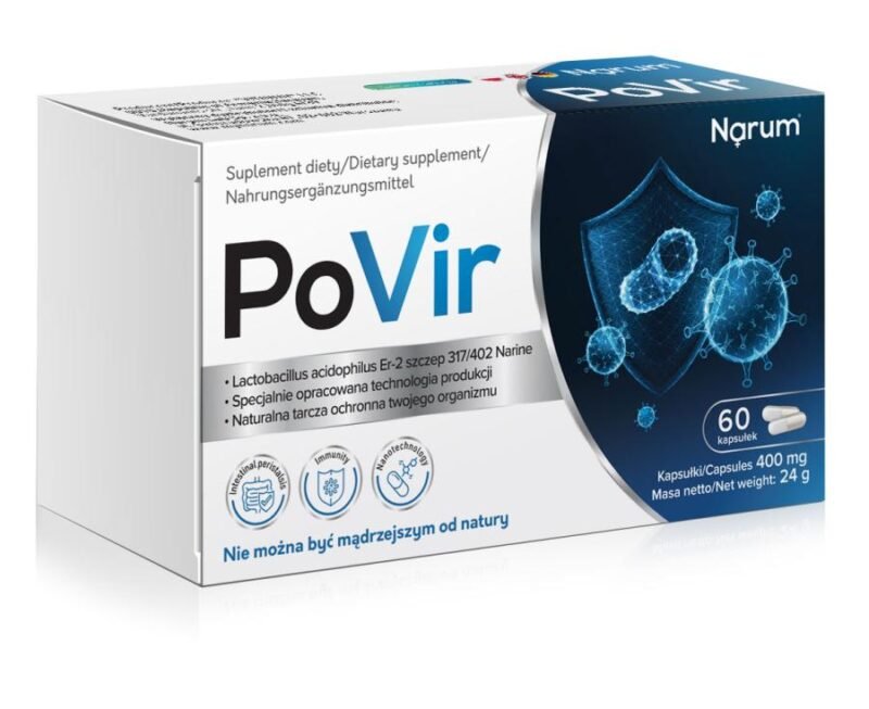 PoVir 400 mg | 60 kapsułek OSŁABIENIE I NAWRACAJĄCE INFEKCJE
