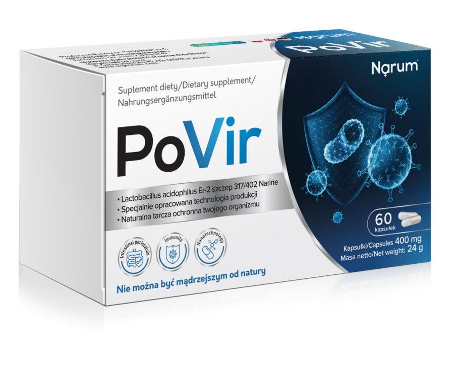 PoVir 400 mg | 60 kapsułek OSŁABIENIE I NAWRACAJĄCE INFEKCJE