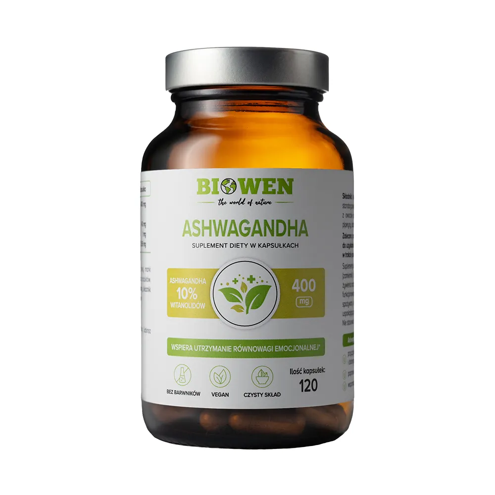 Ashwagandha w kapsułkach | Żeń-szeń indyjski | 400 mg | 10% witanolidów - obrazek 2