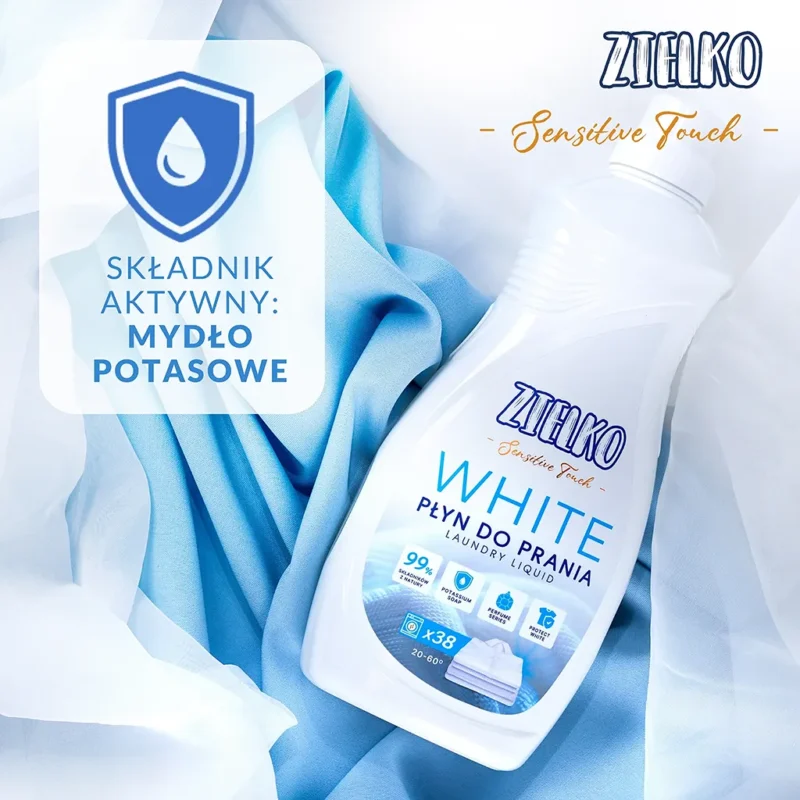 ZIELKO Płyn do prania tkanin białych SENSITIVE TOUCH - obrazek 5