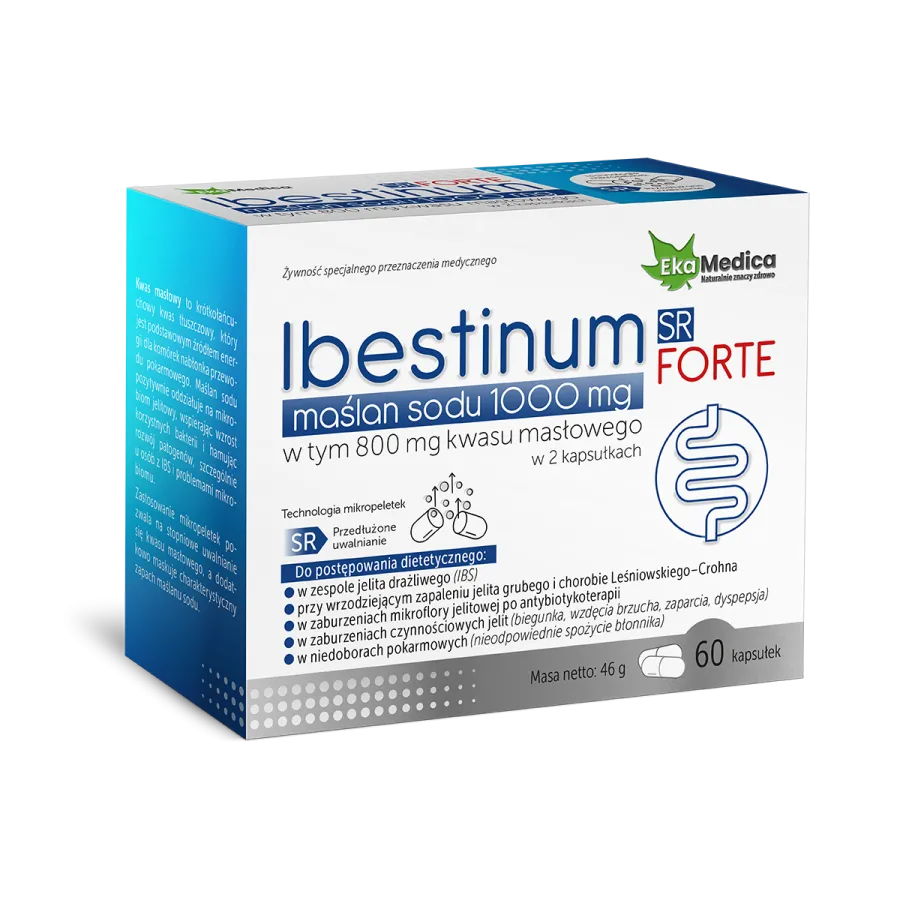 Maślan sodu 1000 mg, Ibestinum FORTE SR 60 kaps