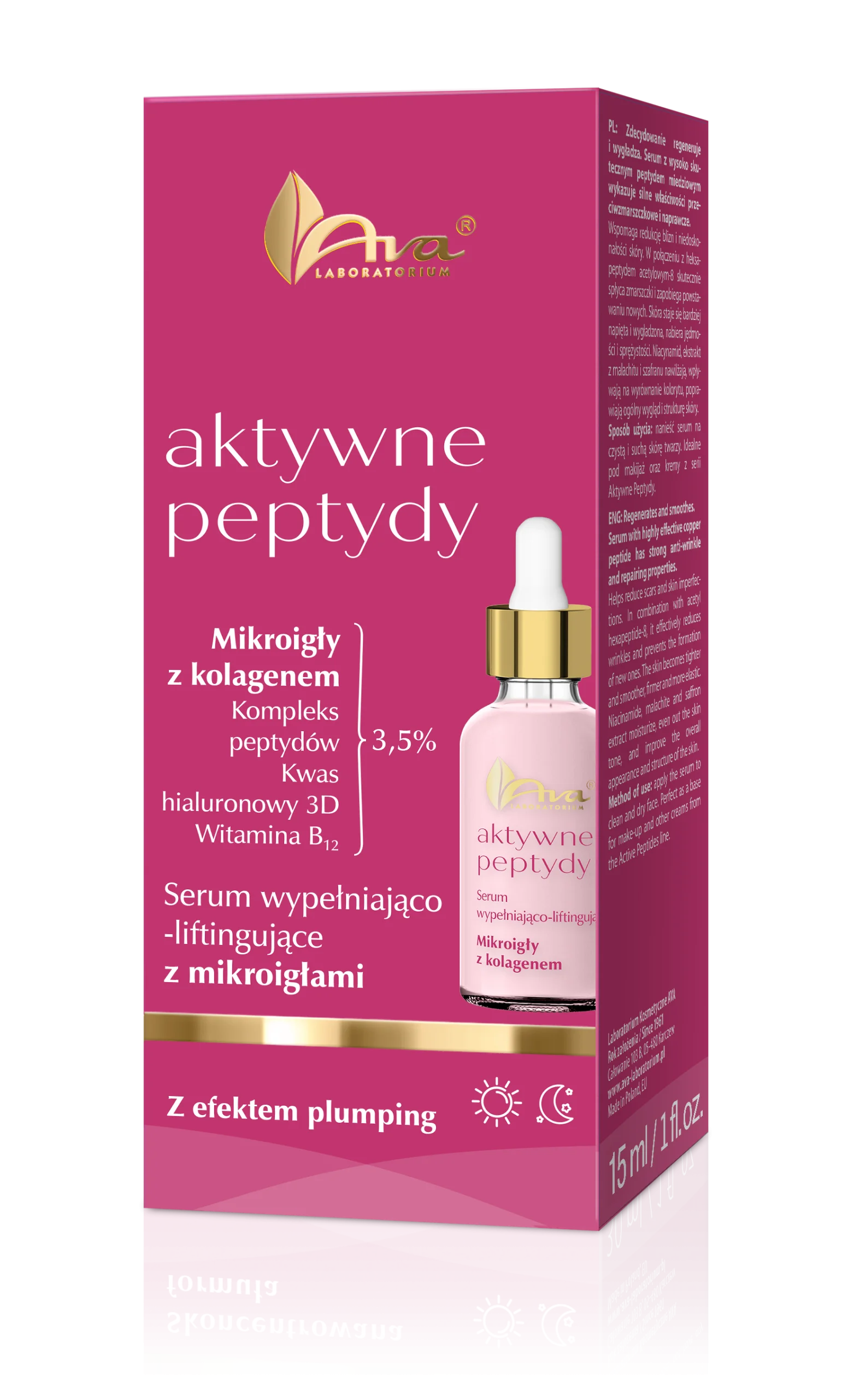 Aktywne Peptydy Serum wypełniająco-liftingujące mikroigły z kolagenem ‧ 30 ml - obrazek 3