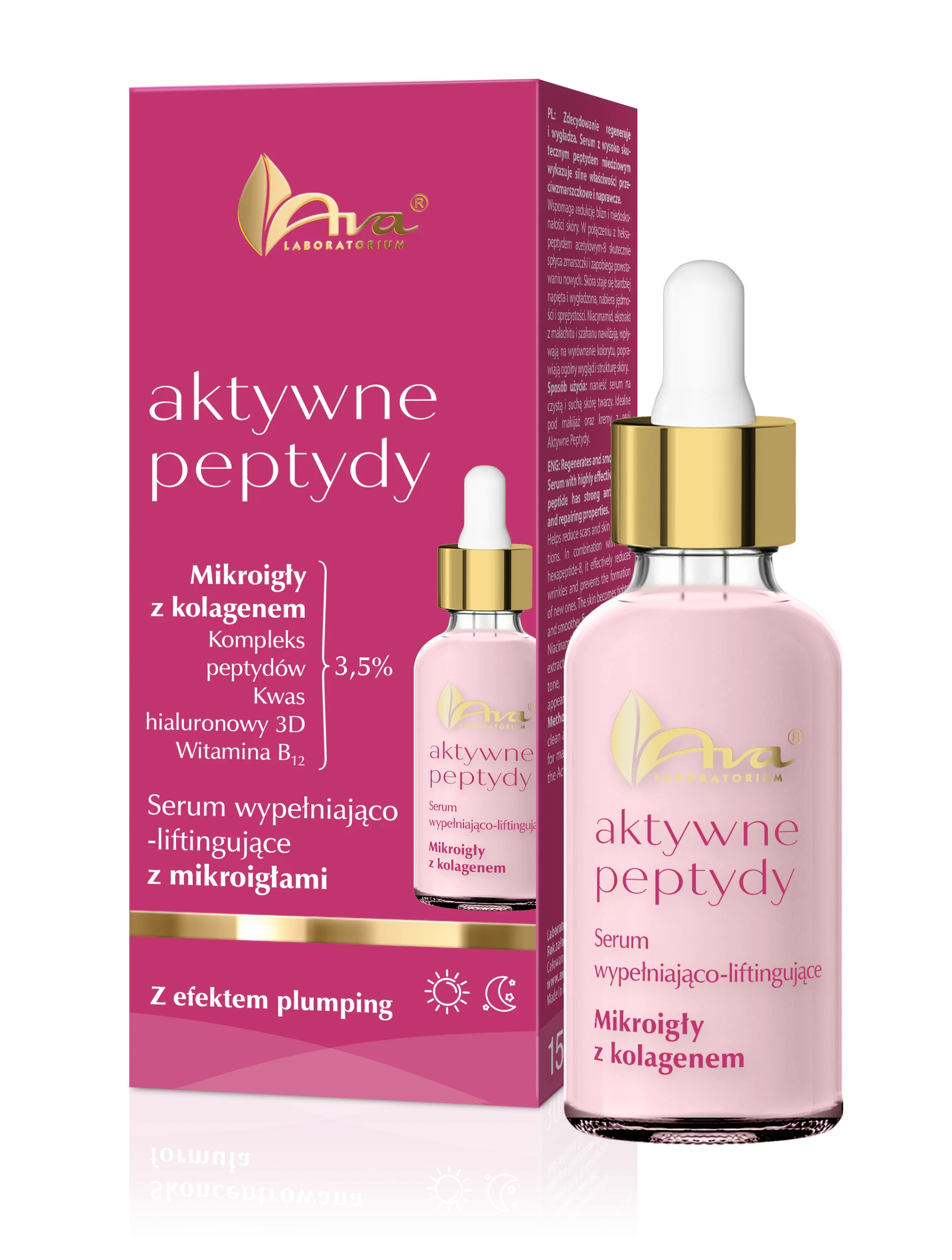 Aktywne Peptydy Serum wypełniająco-liftingujące mikroigły z kolagenem ‧ 30 ml - obrazek 2