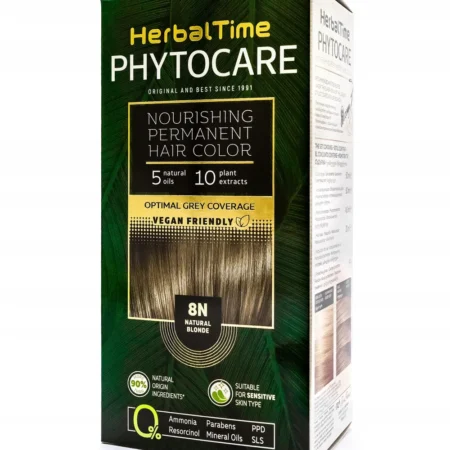 PHYTOCARE farba do włosów 8N NATURALNY BLOND bez amoniaku HERBAL TIME