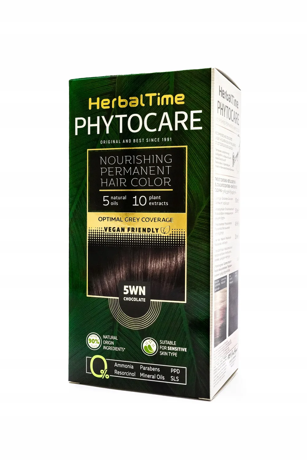 PHYTOCARE farba do włosów 5WN CZEKOLADA naturalna bez amoniaku HERBAL TIME