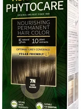 PHYTOCARE farba do włosów 7N CIEMNY BLOND naturalna bez amoniaku HERBAL TIME