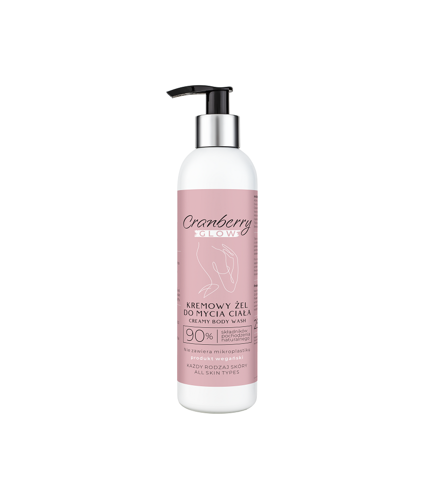 Kremowy żel do mycia ciała Cranberry Glow 250 ml - naturalne pochodzenie składników