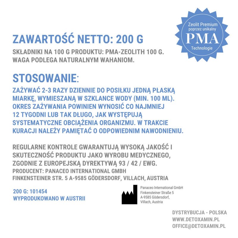 Zeolit Medyczny Detoxamin Basic Farina Proszek - obrazek 2