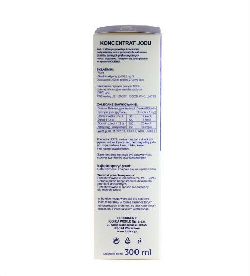 IODICA Naturalny koncentrat jodu 300ml - PET - obrazek 2