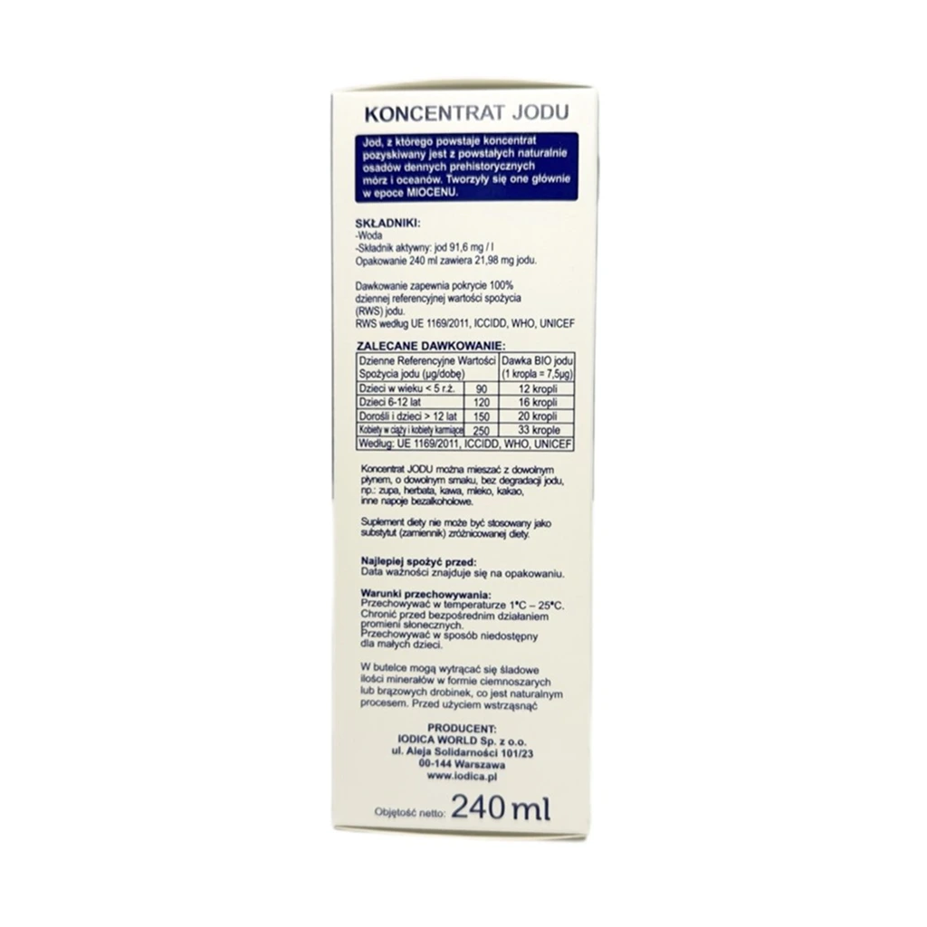 IODICA Naturalny koncentrat jodu 240ml - szkło - obrazek 2