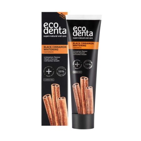 Wybielająca Pasta do zębów bez fluoru Czarny cynamon Ecodenta 100ml
