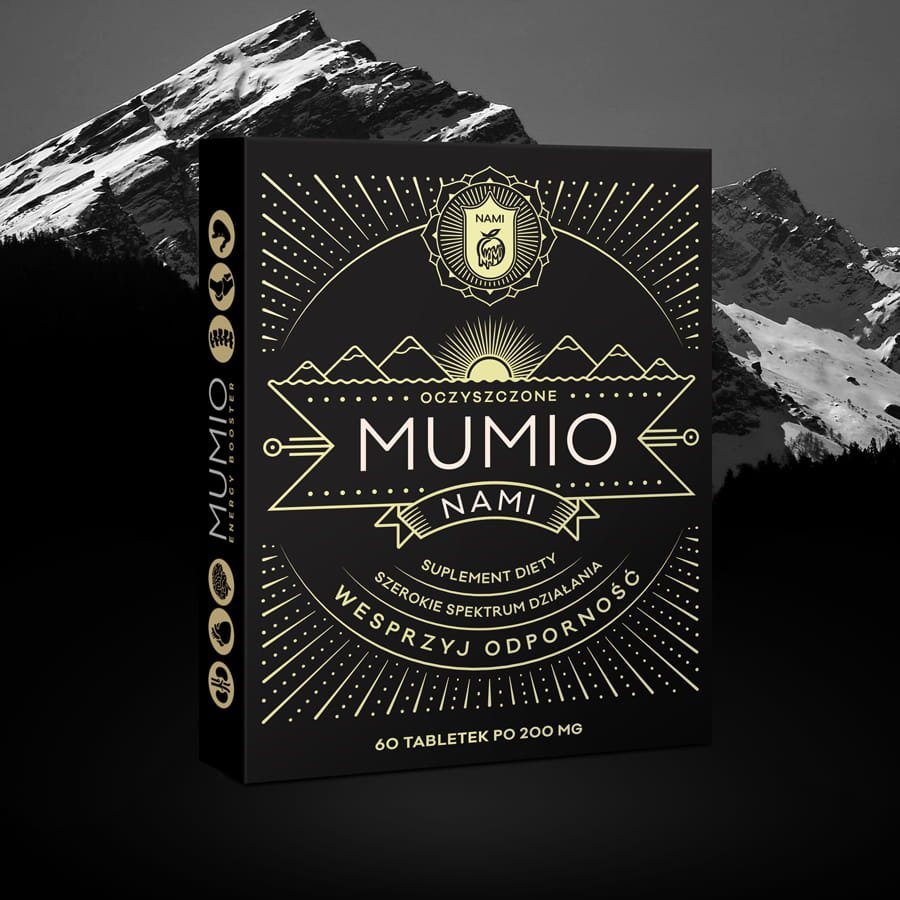 Mumio Shilajit oczyszczone - suplement diety na układ kostno stawowy i immunologiczny. 60 tabletek x 0,2 g - obrazek 4