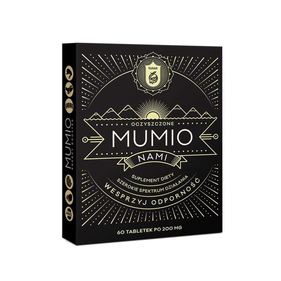 Mumio Shilajit oczyszczone - suplement diety na układ kostno stawowy i immunologiczny. 60 tabletek x 0,2 g