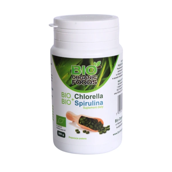 BIO chlorella i BIO spirulina tabletki 280 g
