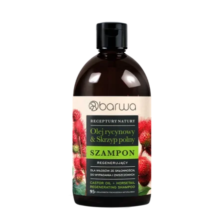 Szampon Regenerujący Olej rycynowy + Skrzyp polny Receptury Natury 380 ml