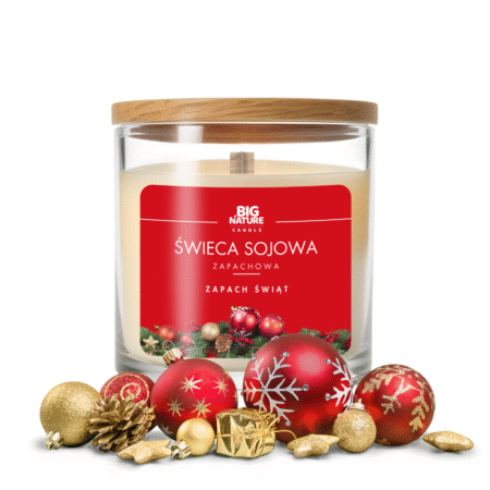 Świeca sojowa ZAPACH ŚWIĄT 215g