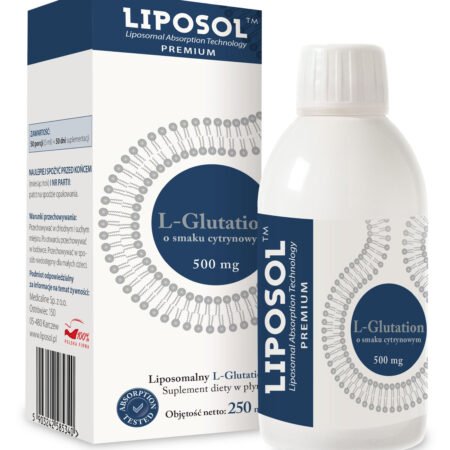 Liposol™ Liposomalny L-Glutation 500 mg, smak cytrynowy – 250 ml