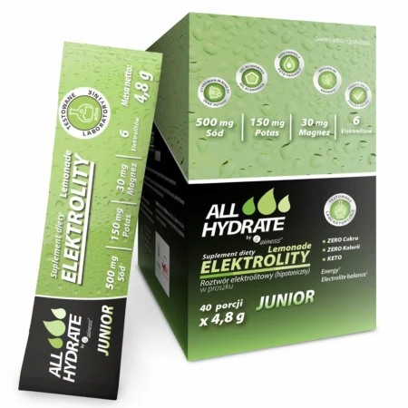 ALLHydrate, Elektrolity STICK JUNIOR Lemonade 4,8 g x 40 saszetek